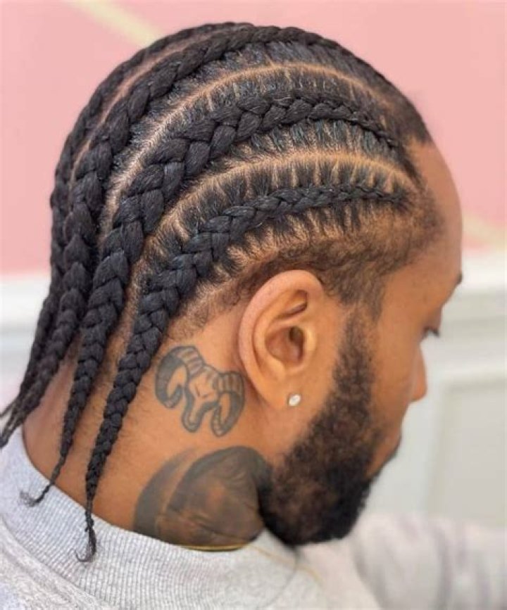 2 Braids Mens Hair