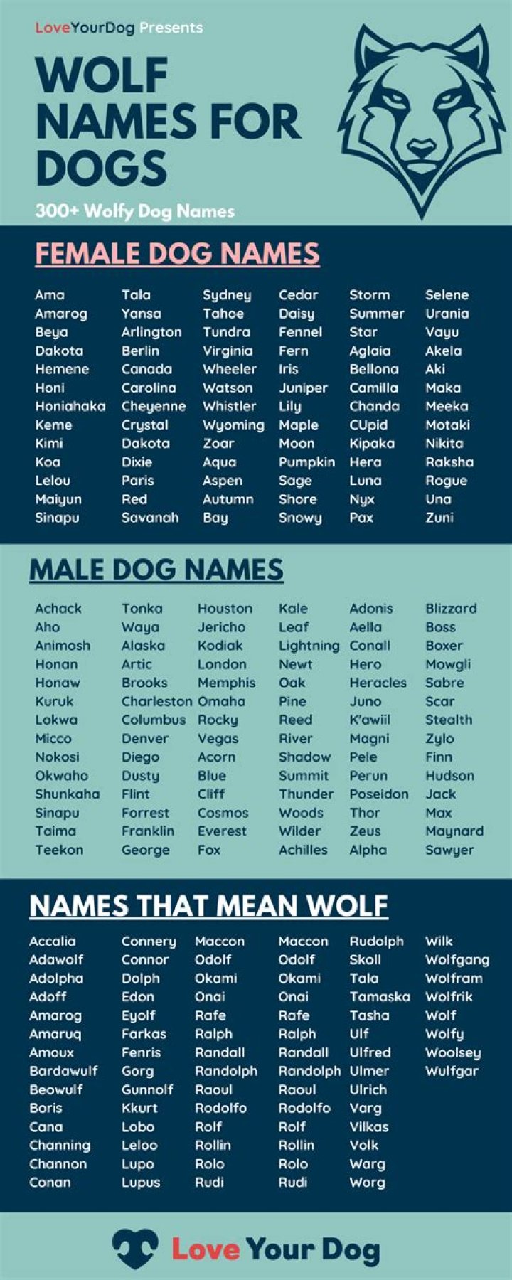 Female Wolf Pup Names