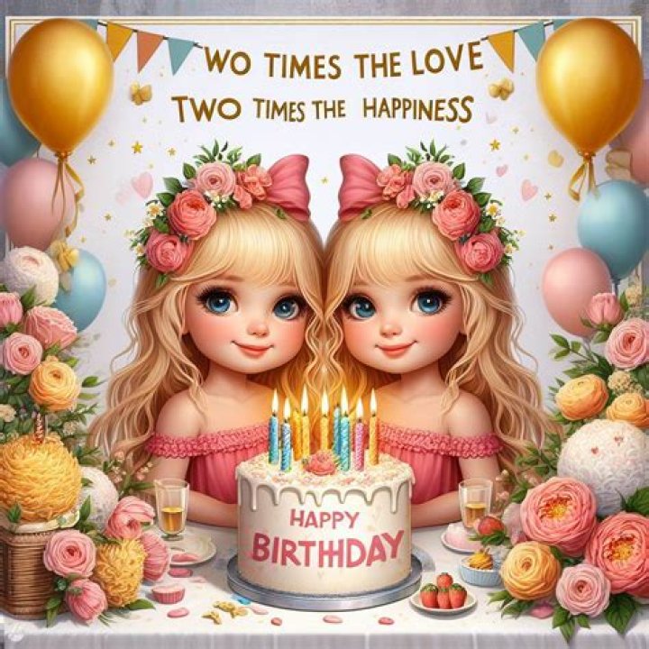 Happy Birthday Greetings For Twins
