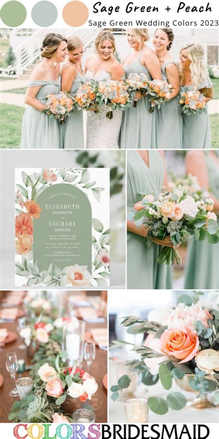 Mint Green And Peach Color